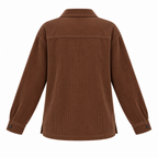 Brown Cotton Corduroy Shirt Jacket - back view