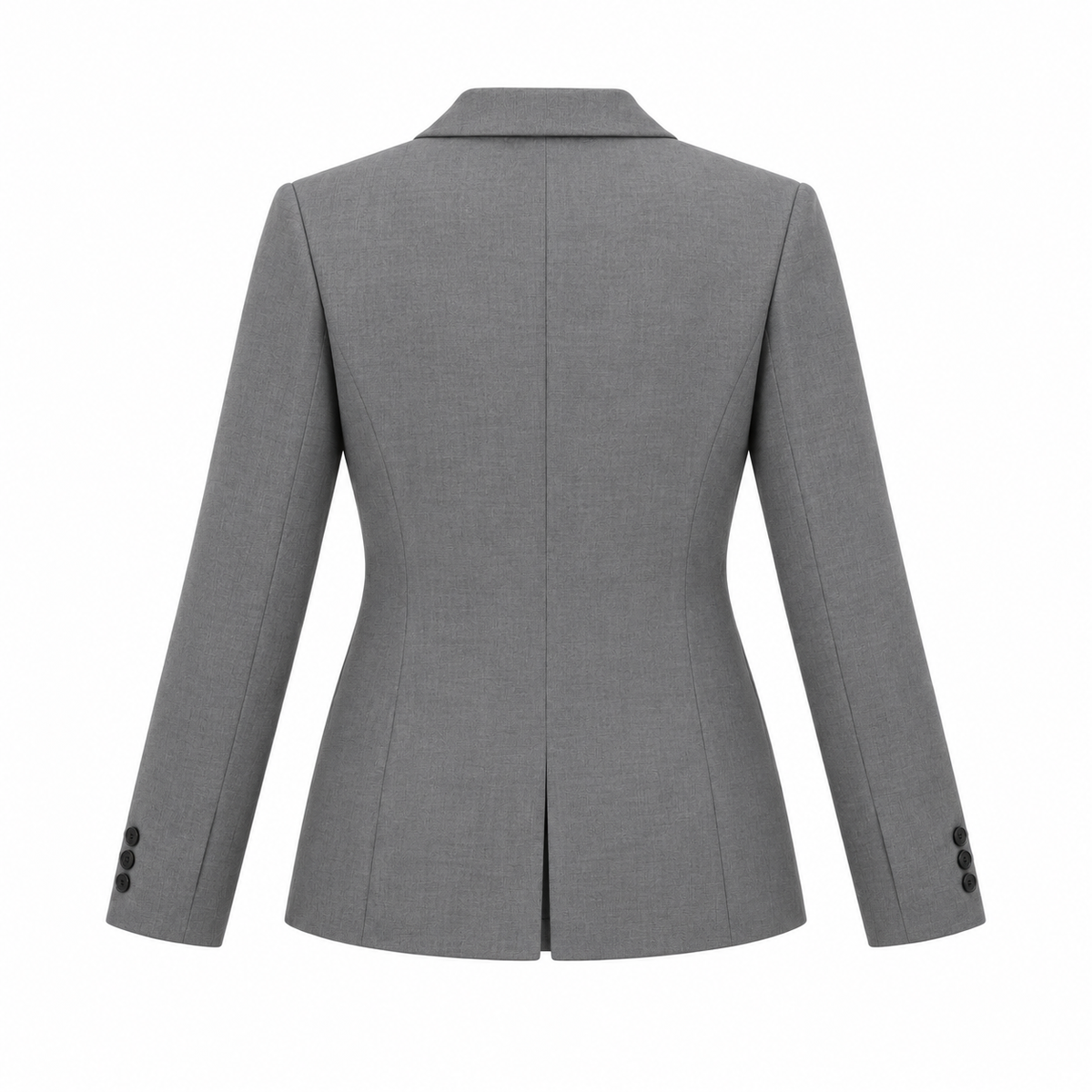 Grey Polyester Viscose Tailored Blazer - back view